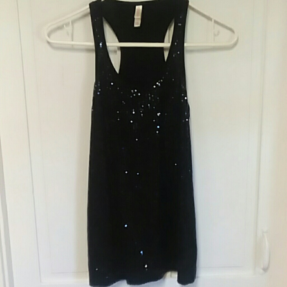 Sequin black tank top Like NEW ⭐⭐⭐